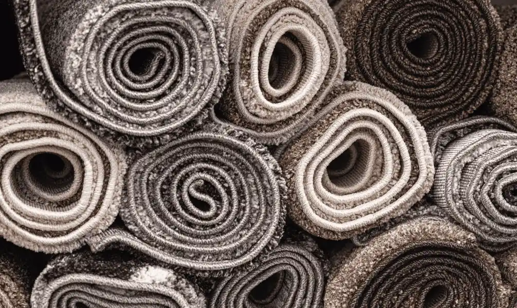 Rolls of carpet.